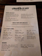 Under Cliff Bar & Grill menu