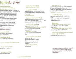 Figtree Kitchen Bakery menu