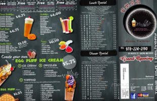 Drinkstir menu