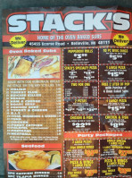 Stack's Liquor Deli menu