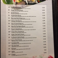 Asian Kitchen Sushi menu