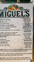 Miguel's Tacos menu