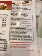 Little Mexico Authentic Mexican Food menu