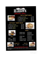 Harrows Chicken Pies menu