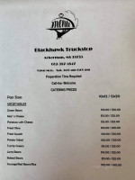 Black Hawk Truck Stop menu