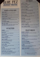 Blue Fez menu