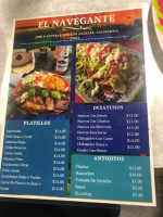 El Navegante menu