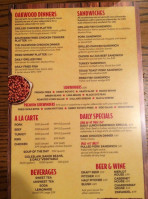 Oakwood Smokehouse Grill menu