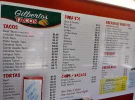 Gilberto's Tacos Mexican menu