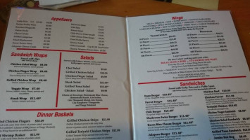 Buffalo's Reef menu