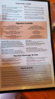 Trapper Pete's Steakhouse Saloon menu