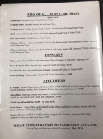 87 Resturant menu