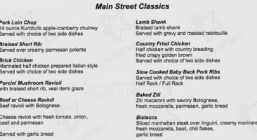 Moresi's Chophouse Clayton menu