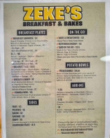 Zeke's Breakfast Bakes menu