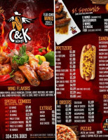 C&k Wings menu