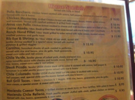 Original Hacienda Grill menu