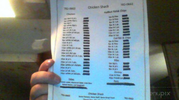 Chicken Shack menu