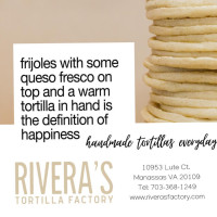 Rivera's Tortilla Factory food