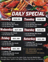Red Crab Juicy Seafood menu