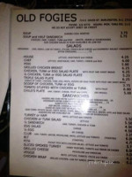 Old Fogies menu