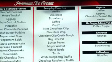 Brusters Real Ice Cream & Nathans Famous menu