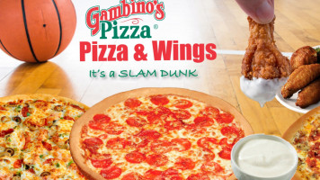 Gambino's Pizza& Baby's Huey's BBQ. food