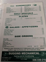 Burch Bridge Cafe menu