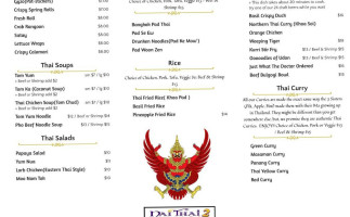 Nai Thai 2 menu