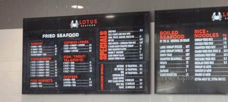 Lotus Seafood menu