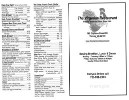 Virginian menu