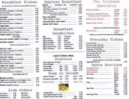 Troutman's -b-q menu