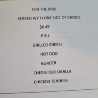 Crosswind Cafe menu