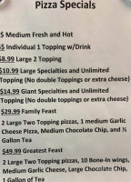 Soon To Be Famous Pizza menu