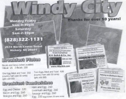 Windy City Sundries menu