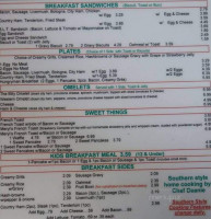 Gold Mine Cafe menu