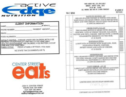 Active Edge Nutrition: Deli And Catering menu