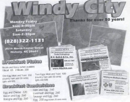 Windy City Grill menu