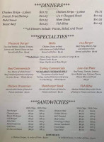 Pheasant Cafe menu