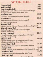 Yum Asian Fusion Cuisine And Sushi menu