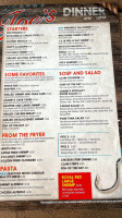 Crabby Joe's Deck Grill menu