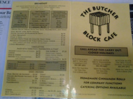 Butcher Block menu