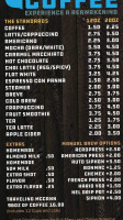 Renaissance Coffee menu