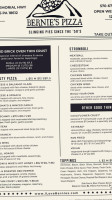 Bernie's Pizza menu
