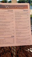 The Waterfront Coloma menu