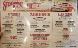 Steamboat Bill's Deridder, La menu