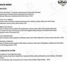 Los Cabos Mexican menu