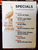 The Brown Pelican menu