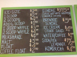 Mabel's Scoop Shop menu