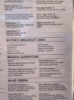 Ruthie's All-day menu