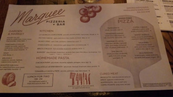 Marquee Pizzeria menu